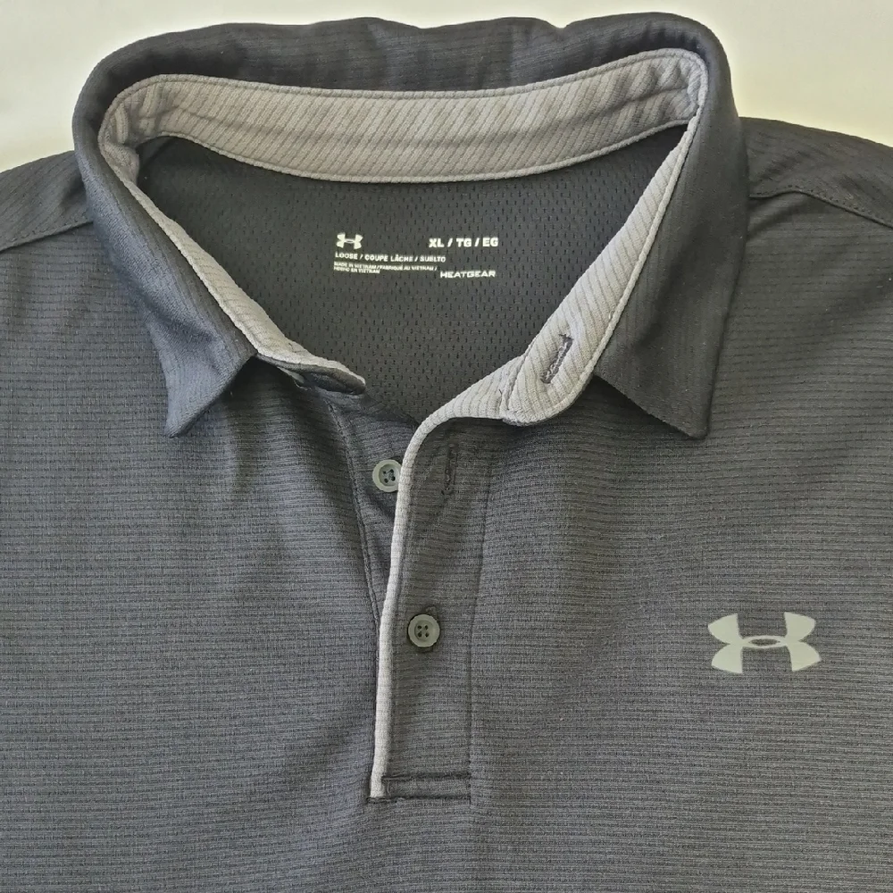 Under Armour Men's Charcoal Polo Shirt - Picture 1 of 16